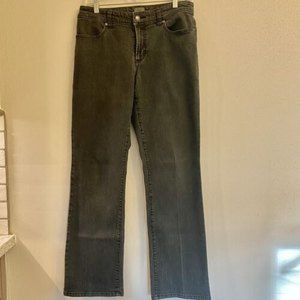 Additions by Chico's Women's Black Straight Stretch Denim Jeans Size 0.5 Reg